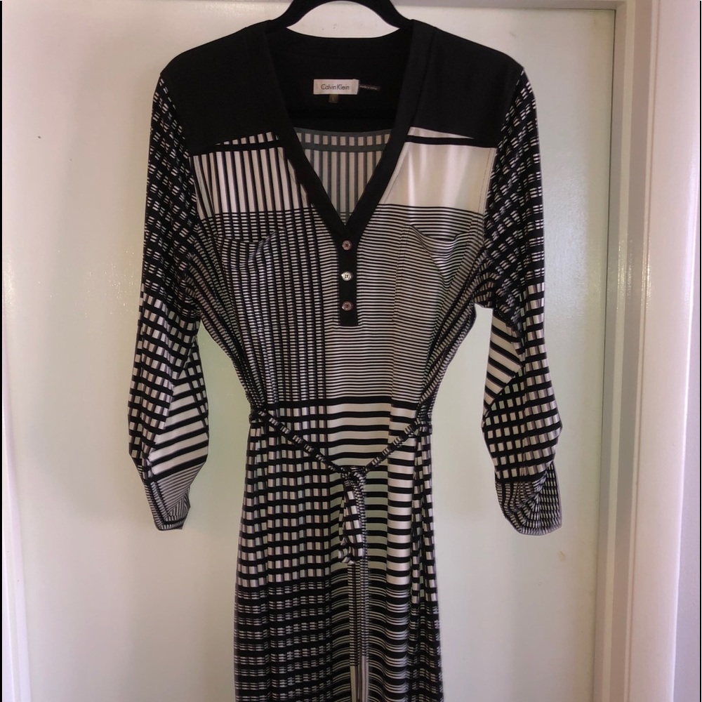 Calvin Klein Tie-Waist Dress